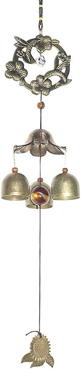 Hooshing Wreath Wind Chimes Metal Garden Bells Hummingbird WindChimes for Lucky Outdoor Garden Patio Hanging Decor Gift for Mother