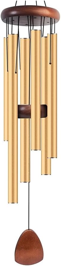 37 Inch Deep Tone Wind Chimes for Outside, Memorial Wind Chimes for Loss of Loved One, Large Gold Metal Wind Chimes for Garden Decor, Sympathy Gifts for Bereavement, Outdoor Chimes