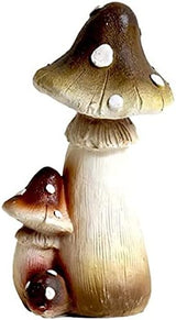 Garden Statue Animal Sculpture Outdoor Decor Gift Resin Mushroom Garden Statues, Outdoor Decor Figurines Patio Yard Lawn Ornaments Fairy Garden Collectibles Front Porch Sculptures(A,11x9x20cm)