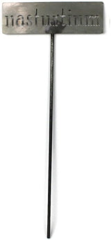 Classic Metal Garden Markers 19 Inches Tall (nasturtium, Raw, Unfinished Steel (will rust with time))