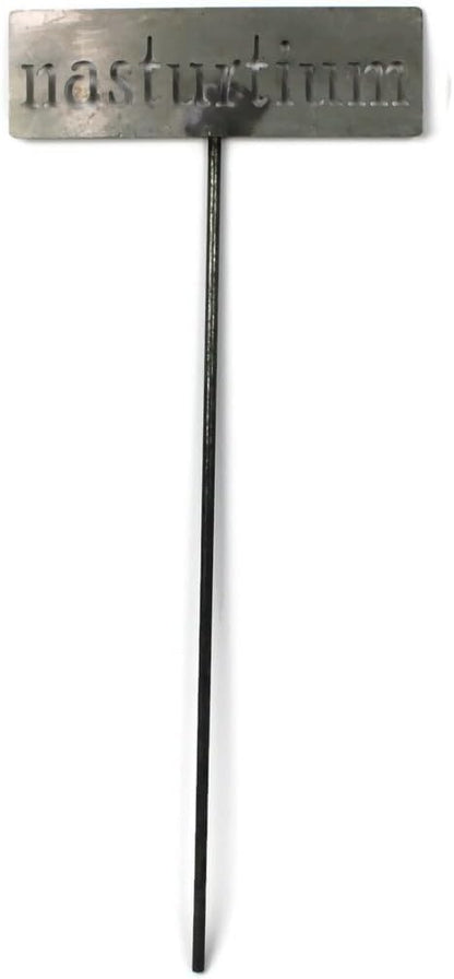 Classic Metal Garden Markers 19 Inches Tall (nasturtium, Raw, Unfinished Steel (will rust with time))