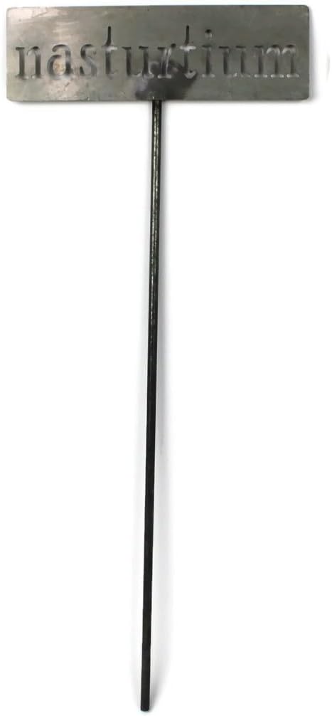 Classic Metal Garden Markers 19 Inches Tall (nasturtium, Raw, Unfinished Steel (will rust with time))
