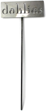 Classic Metal Garden Markers 19 Inches Tall (dahlias, Raw, Unfinished Steel (will rust with time))