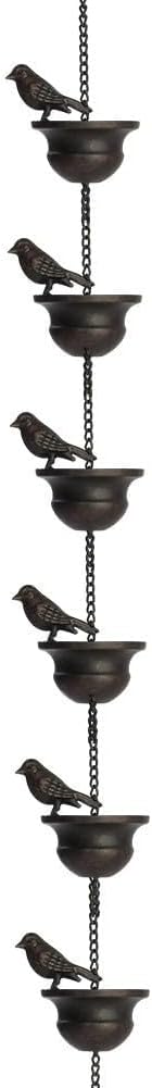Decorative Metal Bird Rain Chain for Balconies and Porches Transform Your For Outdoor Area into a Relaxing Retreat
