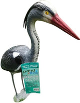 Medium Water Garden Koi Fish Pond Heron Defense Kit, Includes Heron Decoy and Pond Cover Netting, Protects Koi Fish from Blue Heron Birds, Cats & Predators – Reusable & Stakes Included