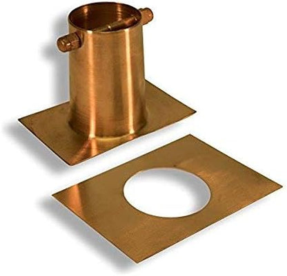 Nutshell Stores Florence Cup Copper Rain Chain with Installation Kit (9 Foot)