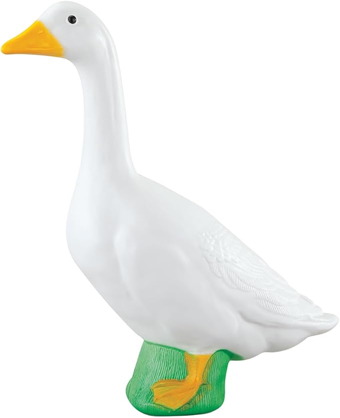 Fox Valley Traders Official Gaggleville 23" Large White Goose, Plastic Garden Décor, Vibrant and Clean Painted Goose Feet - Indoor or Outdoor Decorative Figurine for Garden, Patio, or Entryway Accent