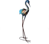 Colorful Metal Crane Statues Outdoor Garden Yard Art for Patio Lawn Backyard Decoration