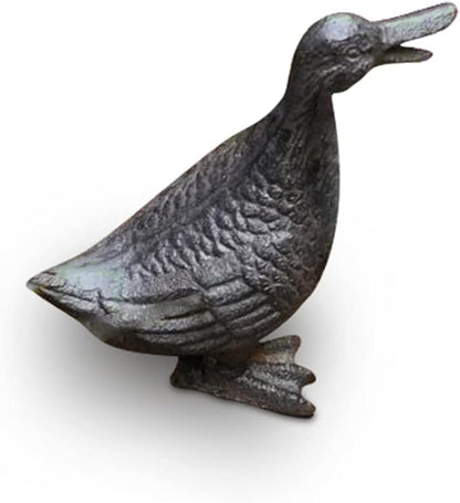 Heavy Duty Cast Iron Collectible Duck Sculpture,Decorative Creative Animal Figurine Outdoor Statues for Garden Patio Home Decor
