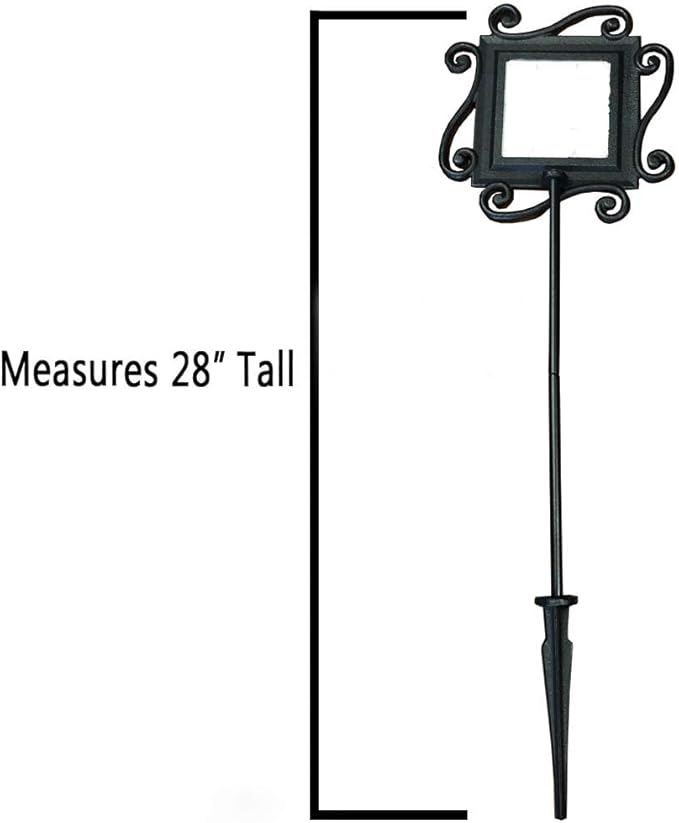 GiftsForYouNow Personalized Planted in Memory of Garden Stake, 28” by 8.5”, Wrought Iron Stake with Decorated Tile, Front Yard Garden in Memory of