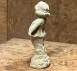 Concrete Standing Girl Statue Outdoor or Indoor Girl Figure for Patio Garden or Yard