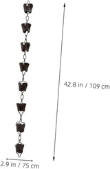 Abaodam 1M Chain for Gutter Decorative Copper Downspout Rain Chain with Unique Flower Design Durable Art Rain Chain for Efficient Rainwater Collection