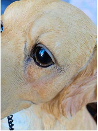 Outdoor Statue Garden Sculpture Garden Dog Statue Sculpture, Resin Dog Art Craft Model Garden Garden Decoration H46CM