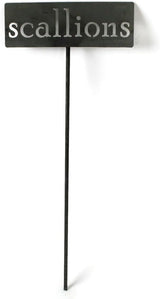 Classic Metal Garden Markers 19 Inches Tall (scallions, Raw, Unfinished Steel (will rust with time))