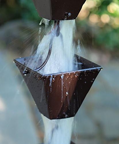 Nutshell Stores Medium Square Cups Rain Chain - Bronze - 15 Feet