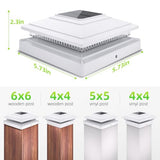 Solar Post Cap Lights 12-Pack - 4x4/5x5/6x6 Warm & Cool White