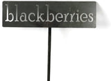 Classic Metal Garden Markers 19 Inches Tall (blackberries, Raw, Unfinished Steel (will rust with time))