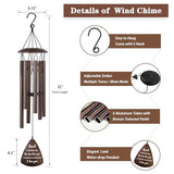 Soopau Nana Gifts, 32" Bronze Wind Chimes Nana Gift, Grandma Gifts from Grandkids, Christmas Birthday Gift for Grandma Nana Grandmother