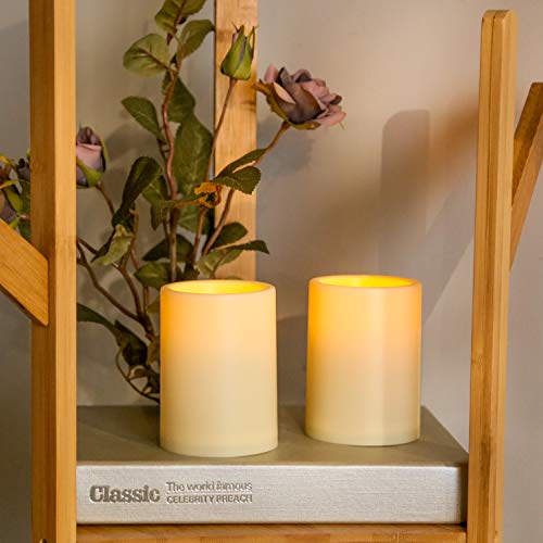 Flameless LED Candles - 3x4" Remote Control Timer 6 Pack