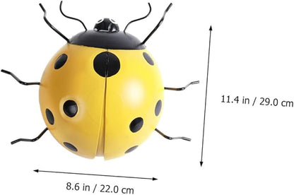 Homoyoyo Large Artificial Ladybug Pendant Creative Iron Garden Ornament for Home Decor Holiday Garden Lovers and Ladybug Enthusiasts
