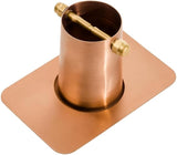 Monarch Rain Chains Pure Copper Hammered Cup Rain Chain with Gutter Adapter, 8.5 ft Decorative Downspout Replacement & Copper Rain Chain Gutter Adapter
