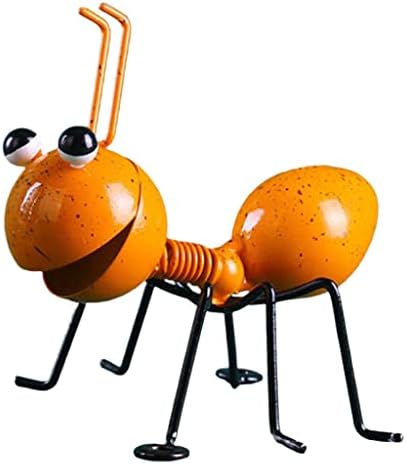 Garden Sculpture Metal Ants Hanging Wall Art Garden Lawn Yard Landscaping Decoration Home Gardening Gift Ornament (Yellow)