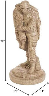 None Left Behind- 27" Tall x 13" w x 13" d- Desert Sand Brown