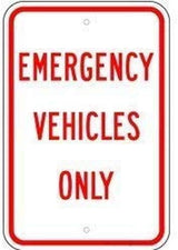 Great Tin Sign Aluminum Emergency Vehicles Only Sign Premium Grade Outdoor & Indoor Sign Wall Decoration 12x8 Inch (2 Pack)