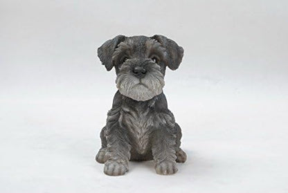 Hi-Line Gift Ltd Sitting Schnauzer Puppy, 7" , Gray