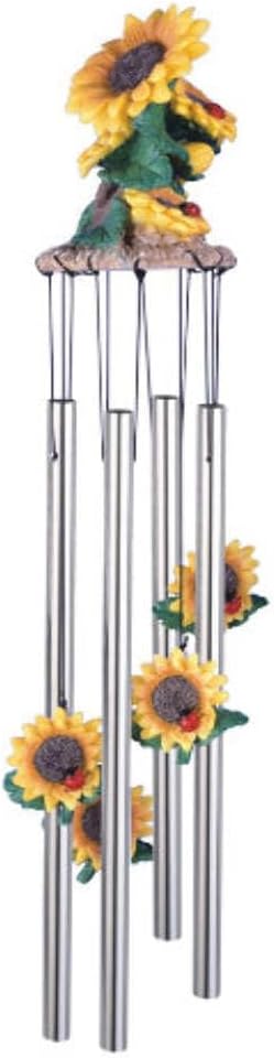 StealStreet SS-G-41805 Wind Chime Round Top Sunflowers Hanging Porch Garden Decoration Decor