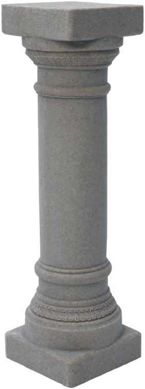 Greek Column Statue – Natural Granite Appearance – Made of Resin – Lightweight – 28” Height