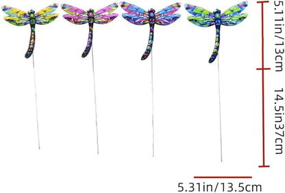 A Set of Adorable Wrought-Iron Garden planters is Suitable for Various Places Such as patios, courtyards, corridors, etc. (Dragonfly)