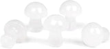 15PCS White Quartz Natural Stones Mushroom Sculpture Decor Crystal for Home Crafts Flower Pot Gemstone Mini Mushroom Hand Making Yard Decoration
