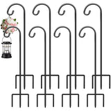 Shepherd Hooks 24" - Matte Black, 8 Pack