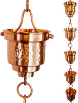 Nutshell Stores Naoki Cups Rain Chain - Copper - 13 Feet