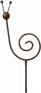 Rustic Metal Snail Garden Stakes Set of 2, 34.6" Outdoor Yard Art, Farmhouse Lawn Decor, Whimsical Iron Spiral Sculpture for Garden, Patio, Flower Bed Decoration