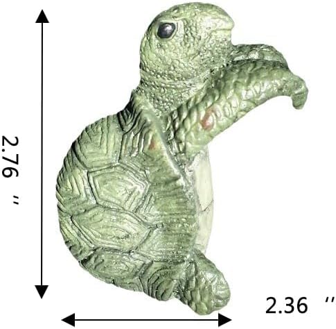 Tortoise Figure Plant Pot Hanger, Turtle Flower Pot Hugger, Resin Tortoise Statue, Funny Pot Huggers for Planters, Cute Climbing Tortoise Flower Pot Hugger, Garden Fence Balcony Patio Yard (GREEN)