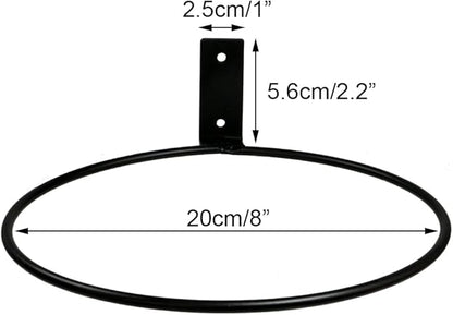 Sivya 6 Pack 8in Flower Pot Holder Ring Wall Mounted Metal Planter Hooks Hangers (6, 8")