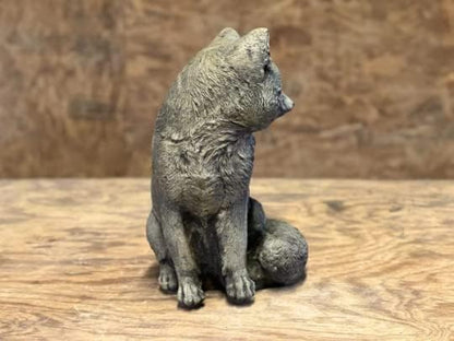 Generic Stone Statue 2023 Fox Concrete Outdoor Sitting Fox Figure Gray