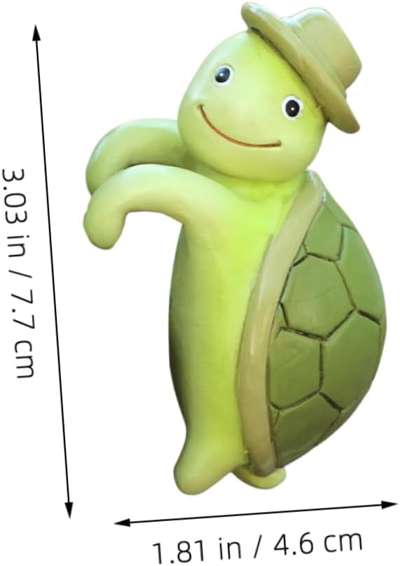 ERINGOGO Resin Turtle Plant Decoration Cute Climbing Tortoise Ornament for Outdoor Plants Weather-Resistant Garden Statue Charming Decor for and Flowers
