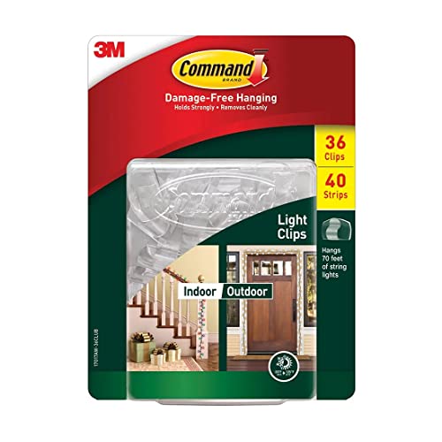 Command Outdoor Light Clips with Foam Strips - 36 Pack
