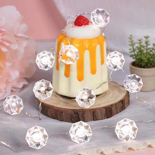 Decorative String Lights - Star Crystal Diamond Shape Remote Control