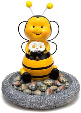 BRECK'S - Buzzie Bee's Bath Garden Statue - A Decorative Way to Help Your Landscape's Helpful Pollinators