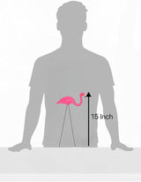 GiftExpress 12 Pack Pink Flamingos Yard Decorations - Small 14" Tall Plastic Flamingo Statue w/Metal Stakes - Lawn Ornaments & Garden Decor for Outdoor Parties