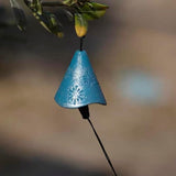 Japanese Fireworks Wind Chimes for Outside, Iwachu Cast Iron Bless Temple Wind Bell Memorial and Sympathy Small Wind Chimes Indoor Good for Luck Garden Bell, Patio, Balcony