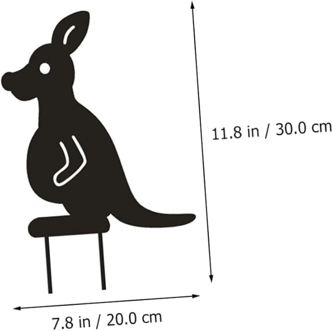 BESPORTBLE Hollow Iron Kangaroo Lawn Statue Outdoor Garden Art Decor for Backyard and Courtyard Weatherproof Animal Figurines for Farmhouse and Rustic Style