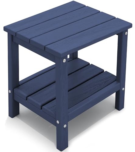 KINGYES Double Side Table, Adirondack End Table- Navy