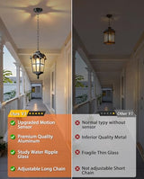 Motion Sensor Outdoor Pendant Light - Modern
