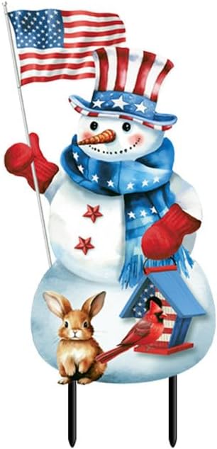Briarwood Lane American Snowman Metal Art