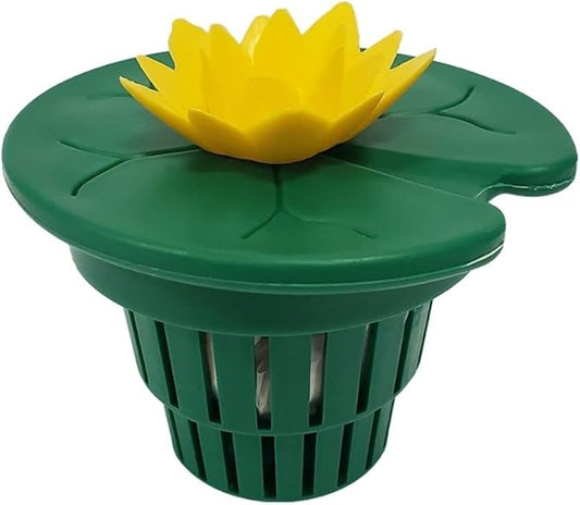 Healthy Ponds AquaLily Pond Water Cleaner Filled with Natural Beneficial Bacteria | Decorative Reloadable Dispenser Treats up to 1,000 Gallons